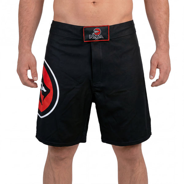 BERMUDA MMA MASCULINA PRETO E VERMELHO - NAJA