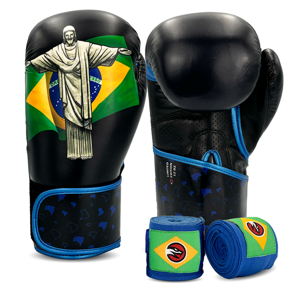 KIT BOXE E MUAY THAI LUVA + BANDAGEM NAJA PAÍSES