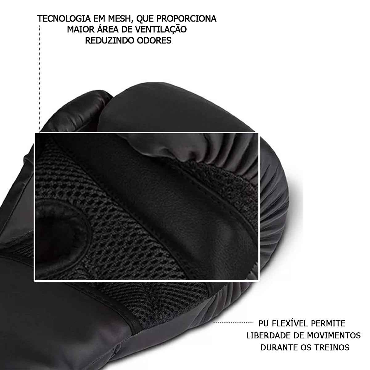 Kit Boxe e Muay Thai Luva + Bandagem + Bucal Naja Black Line