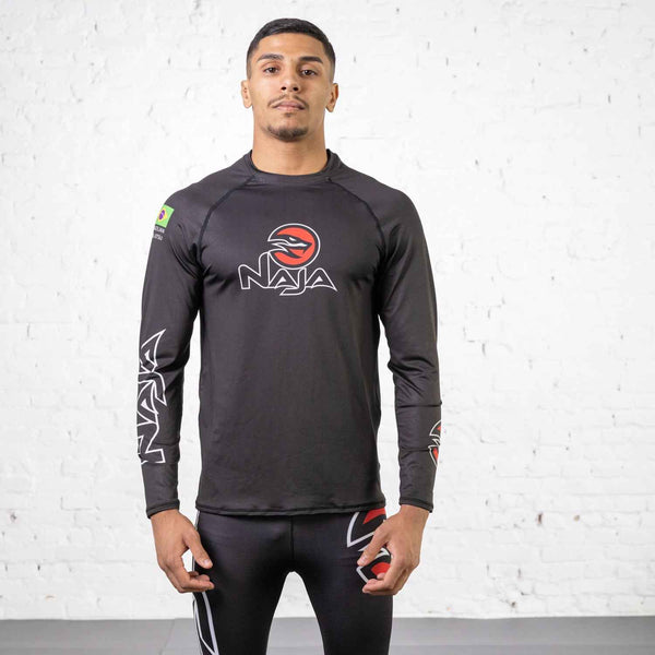 Rash Guard Black Manga Longa Naja