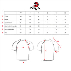RASH GUARD MANGA CURTA MASCULINO BLACK - NAJA