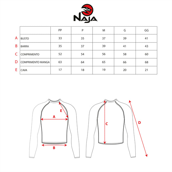 RASH GUARD MANGA LONGA COMPRESSÃO FEMININO - NAJA