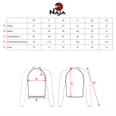 RASH GUARD BLACK MANGA LONGA - NAJA