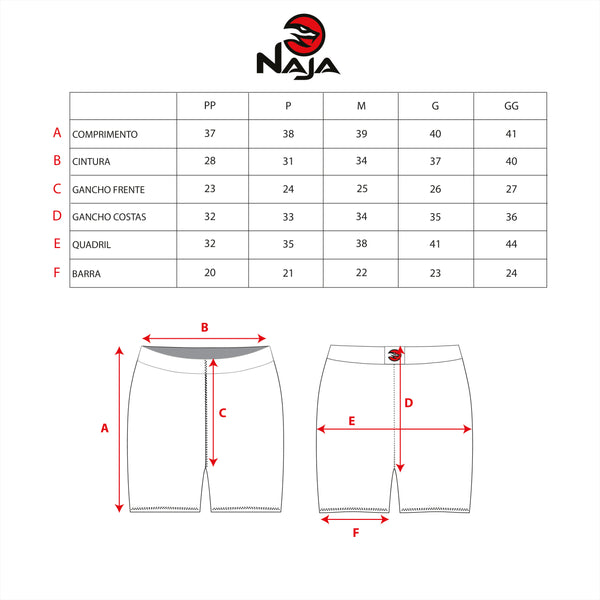 SHORTS BOTTOM FIGHT FEMININO COMPRESSÃO - NAJA