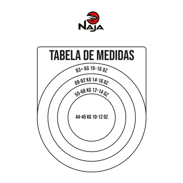 KIT BOXE E MUAY THAI LUVA + BANDAGEM + BUCAL EXTREME - NAJA