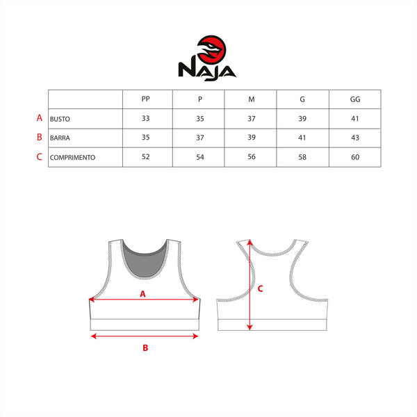 TOP FEMININO COMPRESSÃO PRETO - NAJA