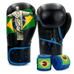 KIT BOXE E MUAY THAI LUVA + BANDAGEM NAJA PAÍSES